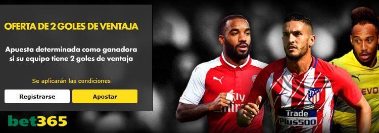 bet365 oferta de 2 goles de ventaja