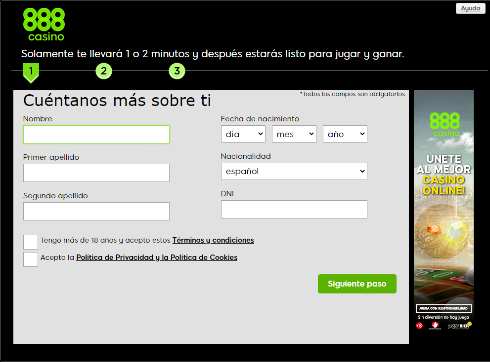 registro en la casa 888casino