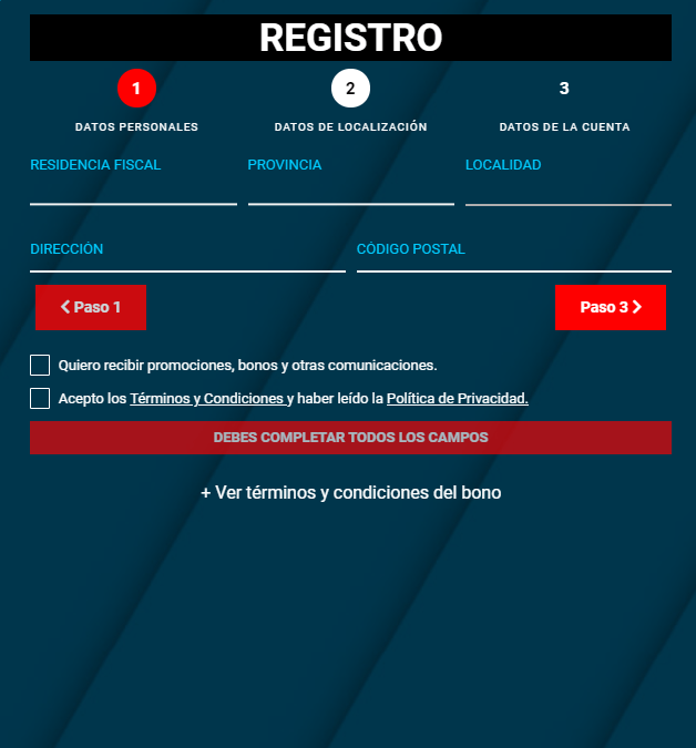 registro en la casa Suertia