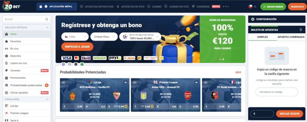 20BET ofertas