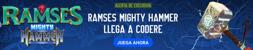 Codere slot Ramses Mighty Hammer