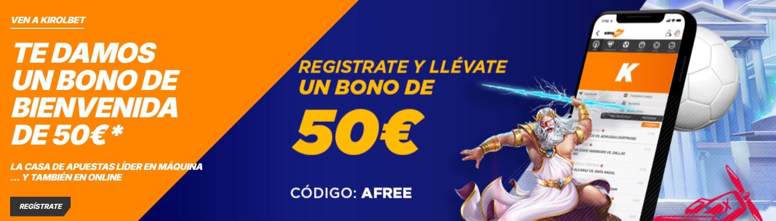 Kirolbet bono de bienvenida AFREE