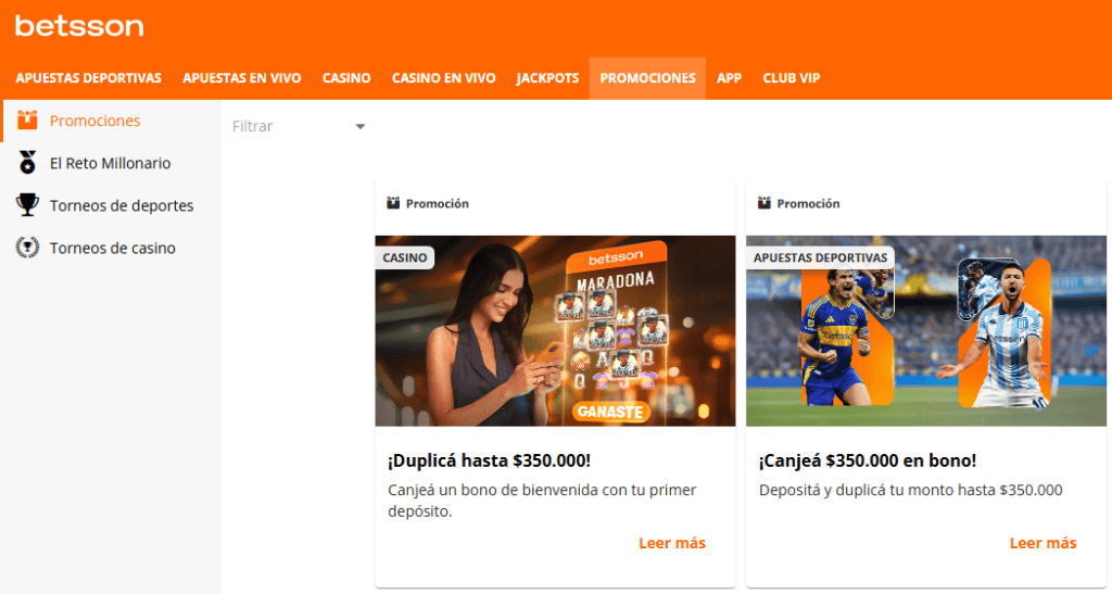 betsson bonos